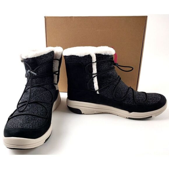 Ryka E3637M9008 Women's Sz 6M Black Multi Aubonne Suede Winter Boots $85 - Picture 1 of 5